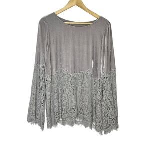 Sundance Womens Lace and Velvet Silk Blend Top Size M Fairy Boho Whimsigoth